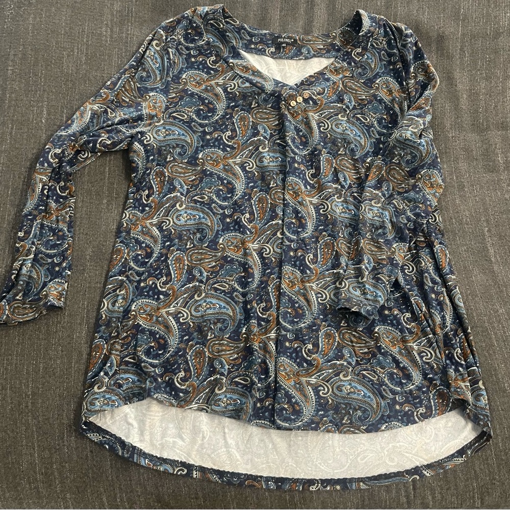 Paisley Long Sleeve Women's Top